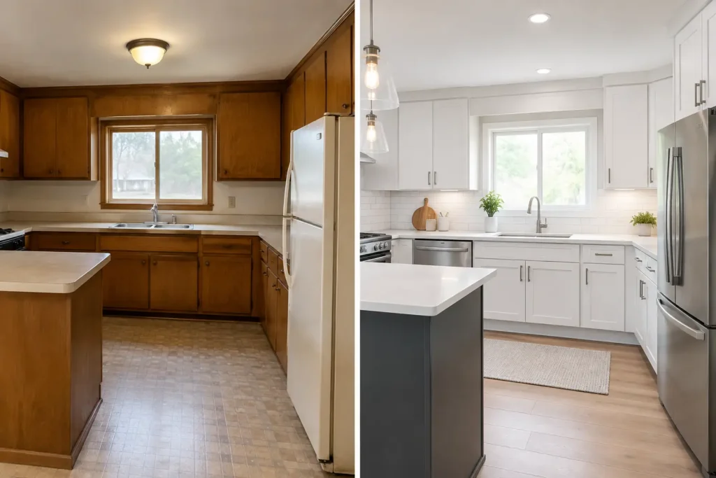 Before After Kitchen Transformations That Work
