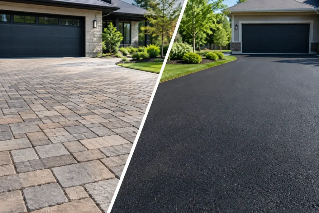 Concrete Pavers Versus Asphalt Driveway Options
